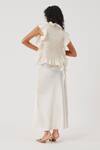 Shop_Aroka_Ivory Velvet Moony Silk Bias Full Length Skirt _at_Aza_Fashions