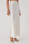 Aroka_Ivory Velvet Moony Silk Bias Full Length Skirt _Online_at_Aza_Fashions