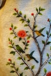 Buy_Mid July Home_Ivory Beads, Embroidery, Tassels Floral Pattern Potli Bag _Online_at_Aza_Fashions
