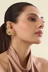 Buy_Isharya_Gold Plated Gypsy Soul Leaf Cascading Cuff Earrings _at_Aza_Fashions