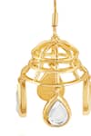 Buy_Isharya_Gold Plated Mirrors Ayaana Bell Dangling Earrings _Online_at_Aza_Fashions