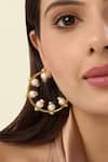 Buy_Isharya_Gold Plated Pearls Inside Hoop Earrings _Online_at_Aza_Fashions