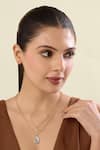 Buy_Isharya_Gold Plated Dew Drop Mirror Layered Pendant Necklace _at_Aza_Fashions