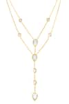 Buy_Isharya_Gold Plated Ayaana Mirror Y Necklace _Online_at_Aza_Fashions