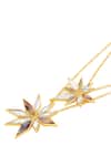 Isharya_Gold Plated Demi Goddess Flower Layered Necklace _Online_at_Aza_Fashions