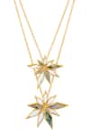 Buy_Isharya_Gold Plated Demi Goddess Flower Layered Necklace _Online_at_Aza_Fashions