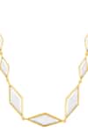 Isharya_Gold Plated Demi Goddess Mirror Choker Necklace _Online_at_Aza_Fashions