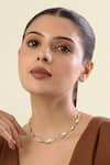 Buy_Isharya_Gold Plated Demi Goddess Mirror Choker Necklace _at_Aza_Fashions
