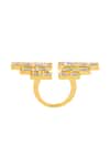 Isharya_Gold Plated Stones Disco Mirror Wing _Online_at_Aza_Fashions