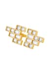 Buy_Isharya_Gold Plated Stones Disco Mirror Wing _Online_at_Aza_Fashions