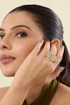 Buy_Isharya_Gold Plated Stones Disco Mirror Wing _at_Aza_Fashions