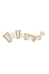 Buy_Isharya_Gold Plated Pearls, Mirrors Angel Dust Long Horizontal Ring _Online_at_Aza_Fashions