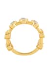 Isharya_Gold Plated Stones Modern Maharani Stackable Ring _Online_at_Aza_Fashions