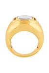 Isharya_Gold Plated Gemstones Mirrors On The Move Hexagonal Solo Ring _Online_at_Aza_Fashions