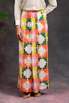 Buy_Prachi Kamat_Multi Color Viscose, Silk Open Neck, Mandarin Rangbhor Printed Jacket Pant Set _Online_at_Aza_Fashions