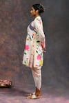 Buy_Prachi Kamat_White Viscose, Silk Open Neck Morbagh Print Jacket _Online_at_Aza_Fashions