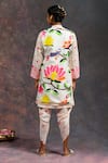 Shop_Prachi Kamat_White Viscose, Silk Open Neck Morbagh Print Jacket _at_Aza_Fashions