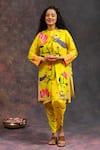 Buy_Prachi Kamat_Yellow Viscose, Silk Morbagh Print Jacket _at_Aza_Fashions