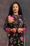 Prachi Kamat_Black Viscose, Silk Morbagh Print Jacket _Online_at_Aza_Fashions