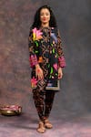 Buy_Prachi Kamat_Black Viscose, Silk Morbagh Print Jacket _at_Aza_Fashions