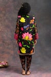 Shop_Prachi Kamat_Black Viscose, Silk Morbagh Print Jacket _at_Aza_Fashions
