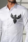 Buy Sanjana Reddy Designs White Cotton Embroidery, Beads 3d Pheonix Bird Shirt Buy_Sanjana Reddy Designs_White Cotton Embroidery, Beads 3d Pheonix Bird Shirt