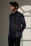 Buy Sanjana Reddy Designs Blue Cotton Embroidery Scorpion Shirt Online at Aza Fashions Buy_Sanjana Reddy Designs_Blue Cotton Embroidery Scorpion Shirt _Online_at_Aza_Fashions