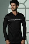 Buy_Sanjana Reddy Designs_Black Cotton Studs Pyramid Studded Shirt _Online_at_Aza_Fashions