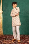 Buy_JILMIL DREAMWEAR_Off White Georgette Mirrors, Embroidery Work Kurta Set 