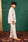 Buy_JILMIL DREAMWEAR_White Silk Embroidery Acrylic Bundi Kurta Set _Online_at_Aza_Fashions