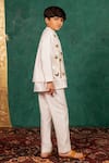 Buy_JILMIL DREAMWEAR_White Silk Embroidery Acrylic Bundi Kurta Set 