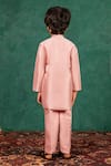 Shop_JILMIL DREAMWEAR_Pink Shantoon Embroidery, Sequins Light Acrylic Kurta Set _at_Aza_Fashions