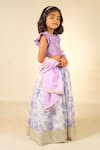 JILMIL DREAMWEAR_Purple Silk Embroidery, Stones, Zari, Sequins Hand Duck Top Lehenga Set _Online_at_Aza_Fashions