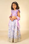 Buy_JILMIL DREAMWEAR_Purple Silk Embroidery, Stones, Zari, Sequins Hand Duck Top Lehenga Set _Online_at_Aza_Fashions