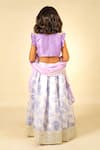Shop_JILMIL DREAMWEAR_Purple Silk Embroidery, Stones, Zari, Sequins Hand Duck Top Lehenga Set _at_Aza_Fashions