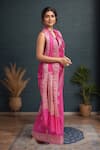 Samyukta Singhania_Pink Silk Zari Banarasi Saree With Running Blouse _at_Aza_Fashions