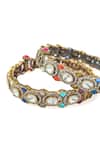 Buy_Vivinia By Vidhi Mehra_Multi Color Stones Embellished Bangles _Online_at_Aza_Fashions