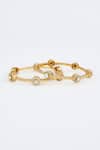 Vivinia By Vidhi Mehra_Gold Plated Stones Embellished Bangles _Online_at_Aza_Fashions
