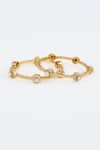 Buy_Vivinia By Vidhi Mehra_Gold Plated Stones Embellished Bangles _Online_at_Aza_Fashions
