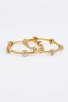 Vivinia By Vidhi Mehra_Gold Plated Stones Embellished Bangles _at_Aza_Fashions