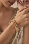 Buy_Vivinia By Vidhi Mehra_Gold Plated Stones Embellished Bangles 