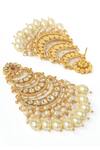 Vivinia By Vidhi Mehra_Gold Plated Pearls, Stones Kundan Embellished Earrings _Online_at_Aza_Fashions
