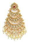 Buy_Vivinia By Vidhi Mehra_Gold Plated Pearls, Stones Kundan Embellished Earrings _Online_at_Aza_Fashions
