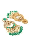 Shop_Vivinia By Vidhi Mehra_Gold Plated Pearls, Stones Embellished Chandbali Earrings _at_Aza_Fashions