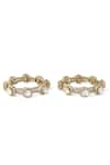 Vivinia By Vidhi Mehra_Gold Plated Stones, Rhinestones Asymmetric Embellished Bangles _Online_at_Aza_Fashions
