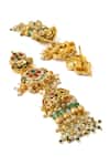 Vivinia By Vidhi Mehra_Multi Color Pearls, Stones Kundan Embellished Bridal Necklace Set _Online_at_Aza_Fashions