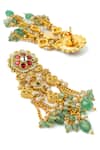 Vivinia By Vidhi Mehra_Multi Color Stones, Pearls, Beads Floral Embellished Choker Set _Online_at_Aza_Fashions