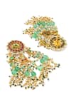 Buy_Vivinia By Vidhi Mehra_Multi Color Pearls, Stones, Beads Floral Embellished Choker Set _Online_at_Aza_Fashions