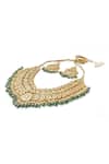 Vivinia By Vidhi Mehra_Gold Plated Pearls, Stones Kundan Embellished Necklace Set _Online_at_Aza_Fashions