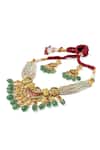 Buy_Vivinia By Vidhi Mehra_Multi Color Stones, Pearls Kundan Embellished Necklace Set _Online_at_Aza_Fashions